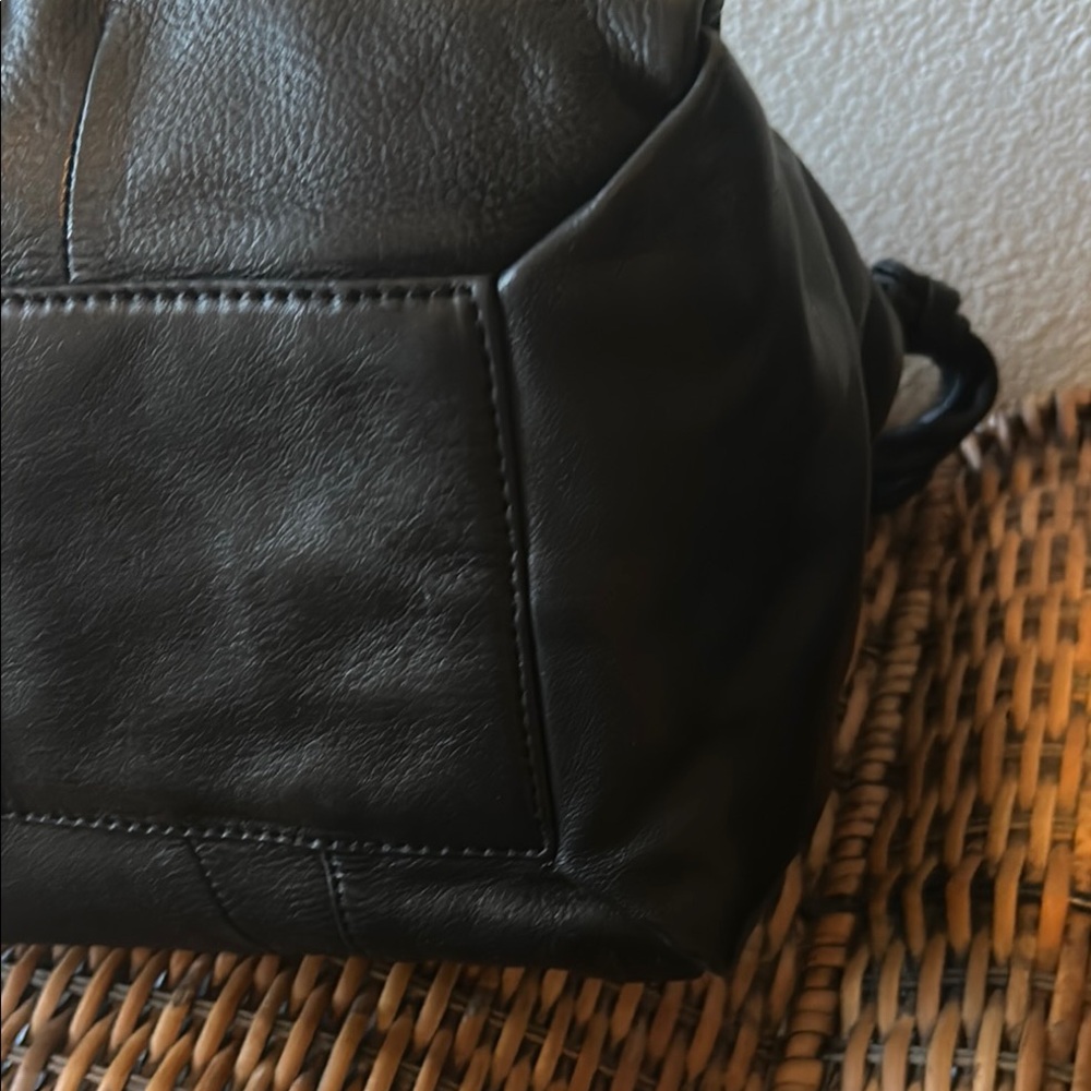 B.Makowsky Black Slouchy Shoulder Bag with Silver Hardware. - Picture 10 of 15